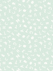 Hoopla Walls Blue Alphabet Jumble 10m Wallpaper - Image 2 of 2