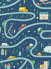 Hoopla Walls Blue Road Trip 10m Wallpaper - Image 2 of 2