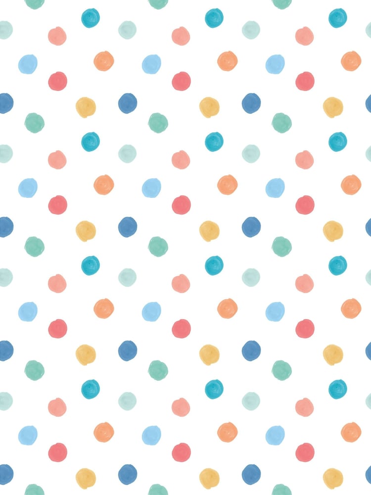 Hoopla Walls Blue Dotty 10m Wallpaper - Image 2 of 2