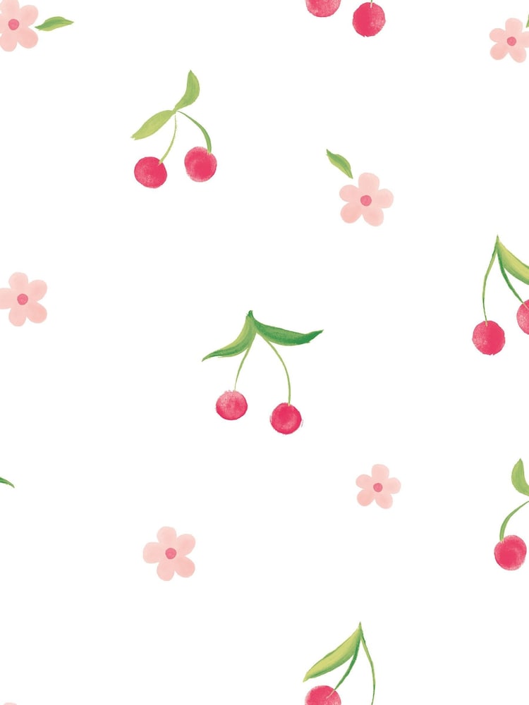Hoopla Walls Black Cheery Cherries 10m Wallpaper - Image 2 of 2