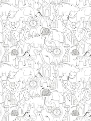 Hoopla Walls Black Animal Print Doodle 10m Wallpaper - Image 2 of 2