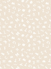 Hoopla Walls Natural Alphabet Jumble 10m Wallpaper - Image 2 of 2