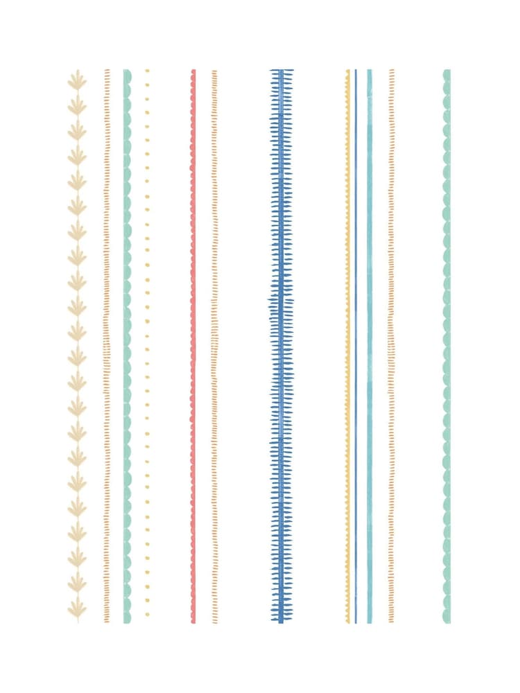 Hoopla Walls Blue Stripey 10m Wallpaper - Image 2 of 2 Hoopla Walls Blue Stripey 10m Wallpaper - Image 2 of 2