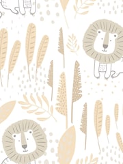 Hoopla Walls Natural Happy Lion 10m Wallpaper - Image 2 of 2
