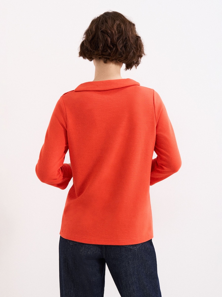 Phase Eight Red Remy Textured Top - Image 2 of 7 Phase Eight Red Remy Textured Top - Image 2 of 7