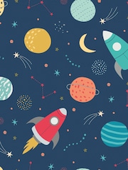 Hoopla Walls Blue Lift Off! 10m Wallpaper - Image 2 of 2