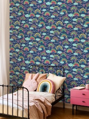 Hoopla Walls Blue Rainbow Love 10m Wallpaper - Image 1 of 2