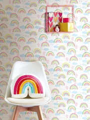 Hoopla Walls Pink Rainbow Love 10m Wallpaper - Image 1 of 2