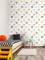 Hoopla Walls Orange Lift Off! 10m Wallpaper - Image 1 of 2