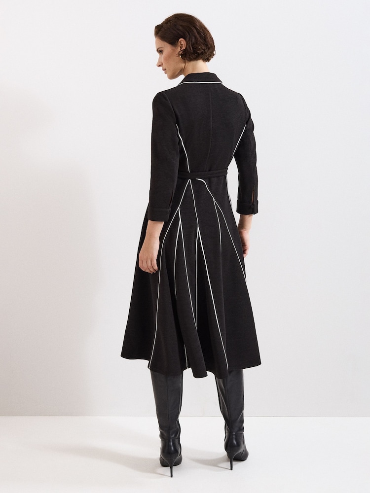 Phase Eight Black Tilly Piped Dress - Image 2 of 7