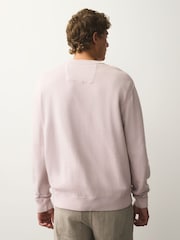 Pink Garment Washed Utility Crew Neck Sweatshirt - Image 3 of 8