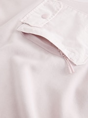 Pink Garment Washed Utility Crew Neck Sweatshirt - Image 7 of 8
