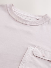 Pink Garment Washed Utility Crew Neck Sweatshirt - Image 8 of 8