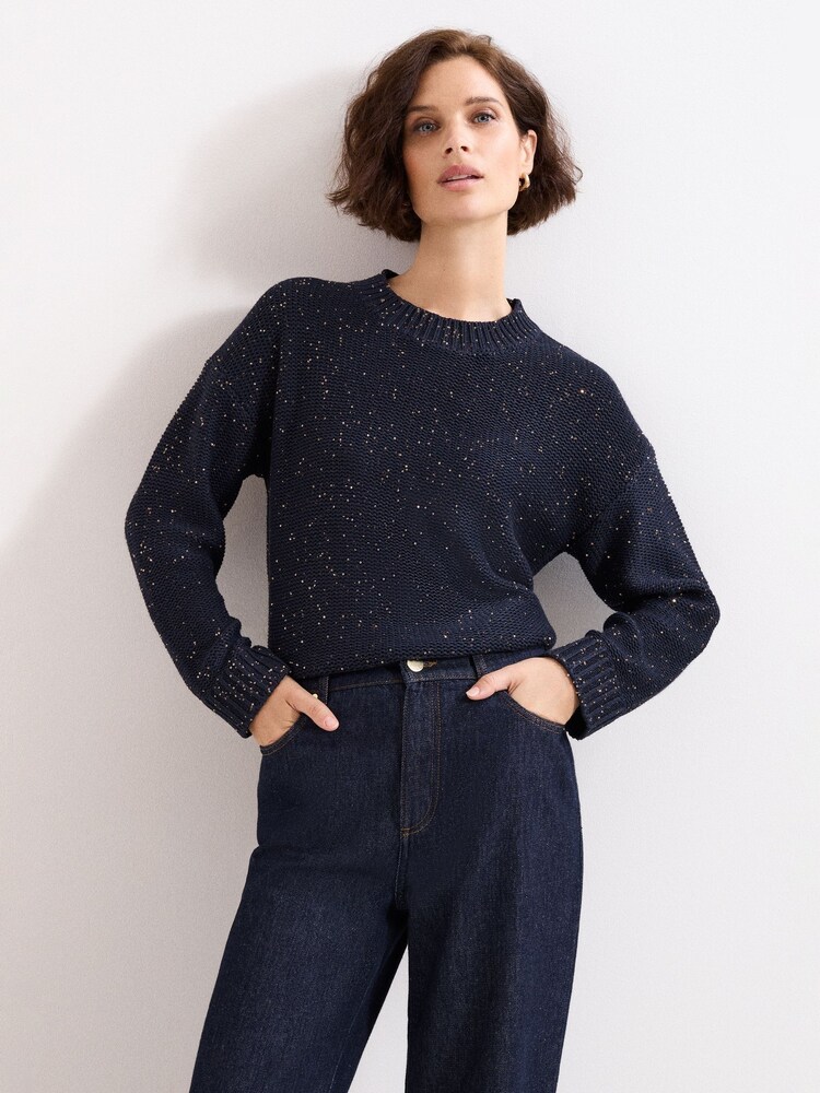 Phase Eight Blue Amelie Sequin Jumper - Image 1 of 7