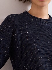 Phase Eight Blue Amelie Sequin Jumper - Image 4 of 7