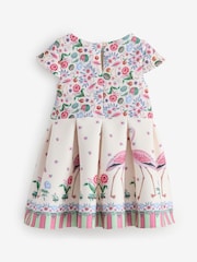 Cath Kidston Pink/Cream Stripe Scuba Bow Dress (3mths-7yrs) - Image 2 of 5