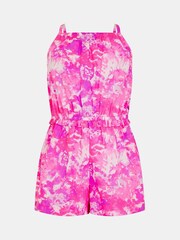 Angels By Accessorize Pink Girls Tie Dye Strappy Playsuit - Image 2 of 3