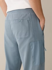 Blue Straight Fit Utility Loopback Slim Joggers - Image 5 of 9