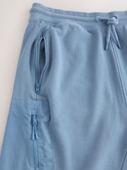 Blue Straight Fit Utility Loopback Slim Joggers - Image 8 of 9