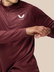 Castore Plum Purple Adapt Training 1/4 Zip Top - Image 3 of 3