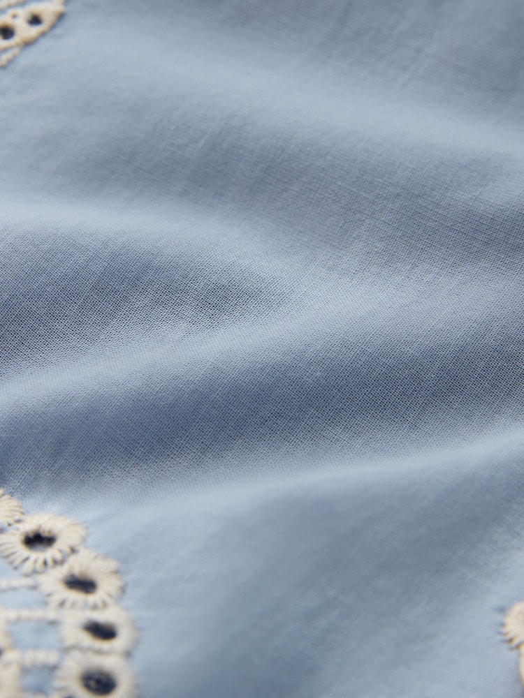 សែលខៀវ - អាវ​មុខ​ប៊ូតុង Broderie - រូបភាព 3 នៃ 3