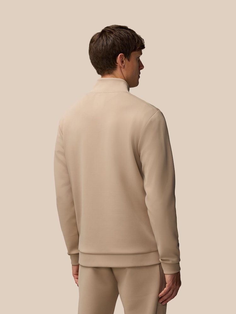 Castore Beige Flex Quarter Zip Top - Image 2 of 9 Castore Beige Flex Quarter Zip Top - Image 2 of 9