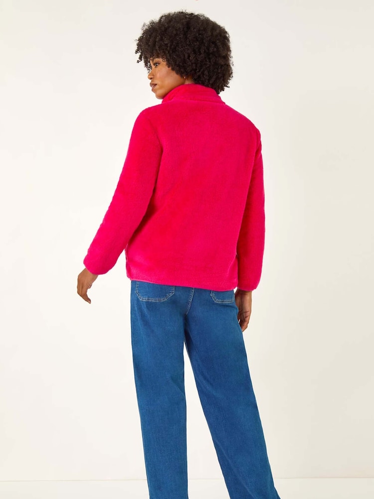 Roman Pink Soft Sherpa Fleece Jacket - Image 2 of 5 Roman Pink Soft Sherpa Fleece Jacket - Image 2 of 5