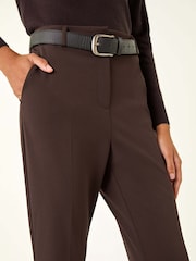 Roman Brown Bootcut Leg Stretch Trousers - Image 5 of 5