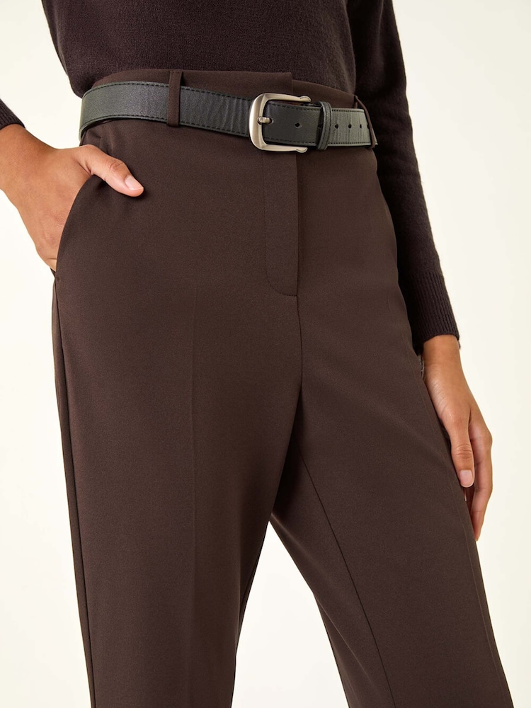 Roman Brown Bootcut Leg Stretch Trousers - Image 7 of 7 Roman Brown Bootcut Leg Stretch Trousers - Image 7 of 7