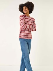 Roman Red Space Dye Stripe Knit Jumper - Image 1 of 5