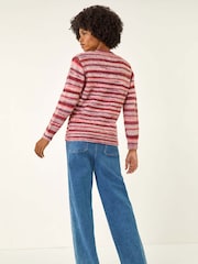 Roman Red Space Dye Stripe Knit Jumper - Image 2 of 5
