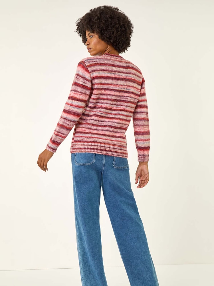 Roman Red Space Dye Stripe Knit Jumper - Image 2 of 5