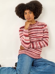 Roman Red Space Dye Stripe Knit Jumper - Image 3 of 5