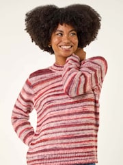 Roman Red Space Dye Stripe Knit Jumper - Image 4 of 5