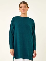 Roman Blue Mock Shirt Knitted Dress - Image 4 of 6