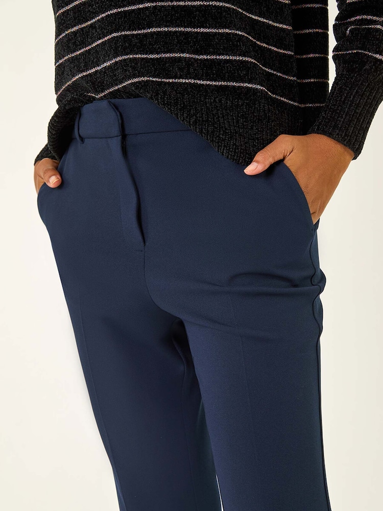 Roman Blue Bootcut Leg Stretch Trousers - Image 5 of 5 Roman Blue Bootcut Leg Stretch Trousers - Image 5 of 5