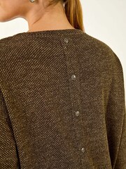 Roman Green Button Back Stretch T-Shirt - Image 5 of 5