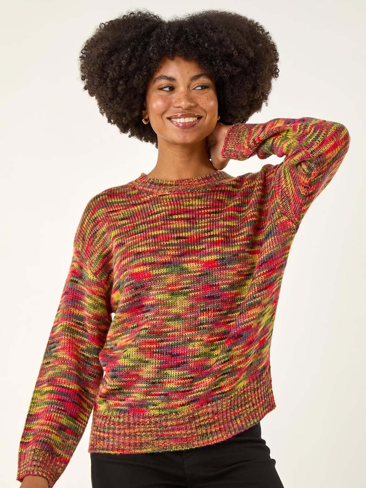 Roman Green Space Dye Knitted Jumper - Image 1 of 5