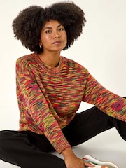 Roman Green Space Dye Knitted Jumper - Image 2 of 5