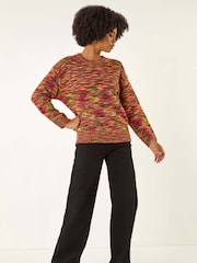 Roman Green Space Dye Knitted Jumper - Image 3 of 5