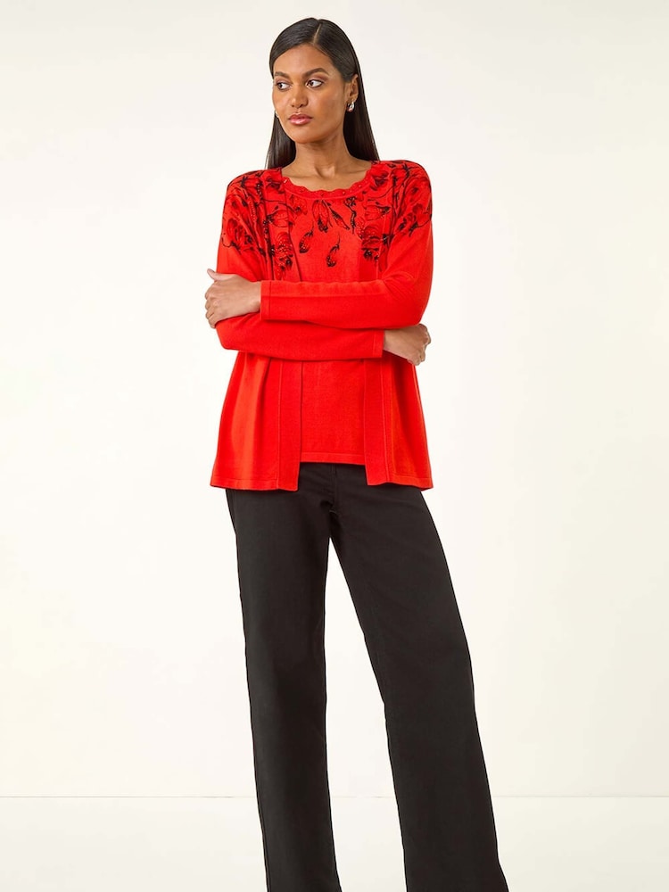 Roman Embellished Print Knit Top - صورة 1 من 5 Roman Embellished Print Knit Top - صورة 1 من 5