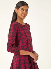 Roman Red Printed Tunic Top - Image 4 of 5