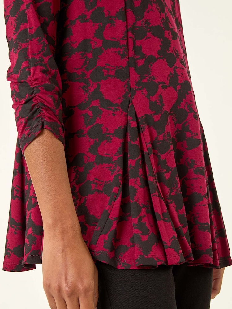 Roman Red Printed Tunic Top - Image 5 of 5