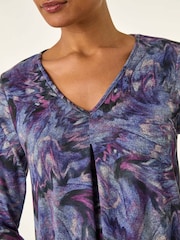 Roman Purple Printed Jersey Snit T-Shirt - Image 5 of 5