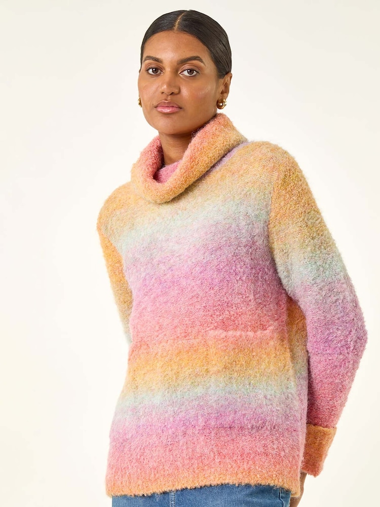 Roman Orange Ombre Stripe Knit Jumper - Image 1 of 5 Roman Orange Ombre Stripe Knit Jumper - Image 1 of 5