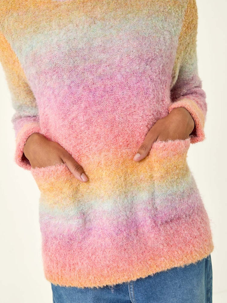 Roman Orange Ombre Stripe Knit Jumper - Image 5 of 5 Roman Orange Ombre Stripe Knit Jumper - Image 5 of 5