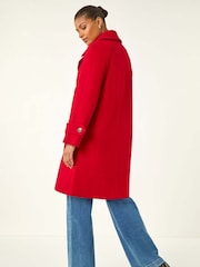 Roman Red Quilted Premium Buttoned Coat - Image 2 of 5