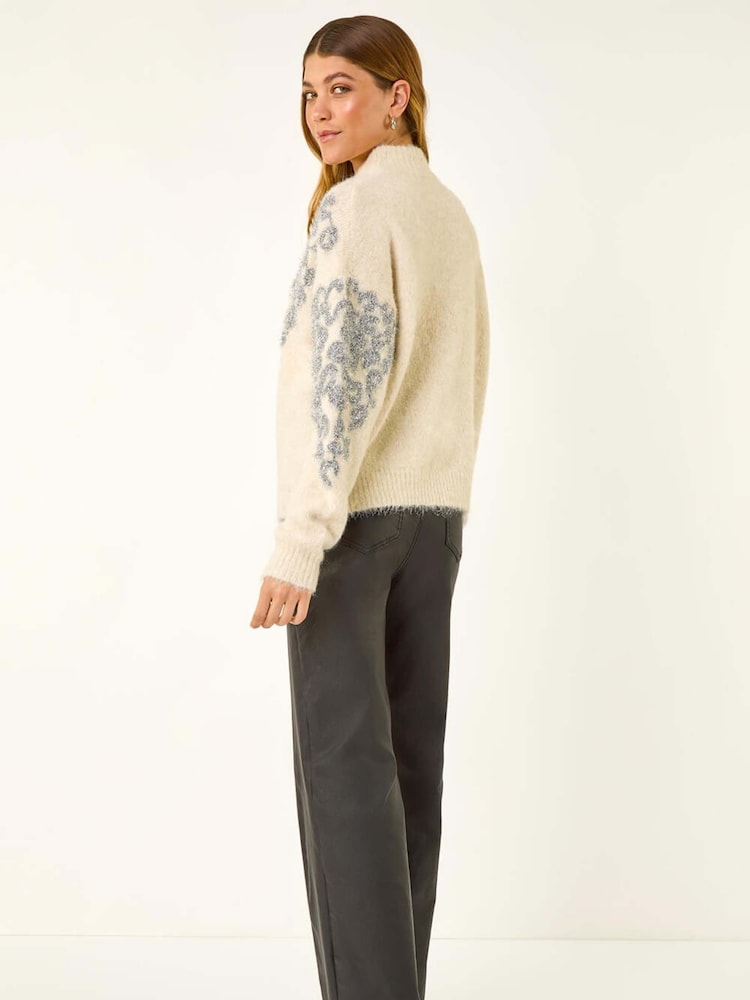 Roman Tinsel Animal Print Knit Jumper - Imagem 2 de 5