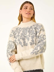 Roman Tinsel Animal Print Knit Jumper - Imagem 4 de 5