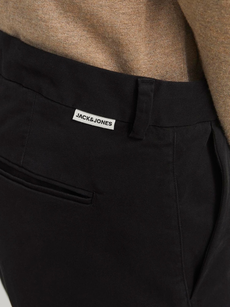 JACK & JONES Black Relaxed Fit Chinos - Image 5 of 5 JACK & JONES Black Relaxed Fit Chinos - Image 5 of 5